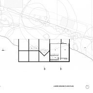 Lower ground floor plan for Mossy House in New South Wales