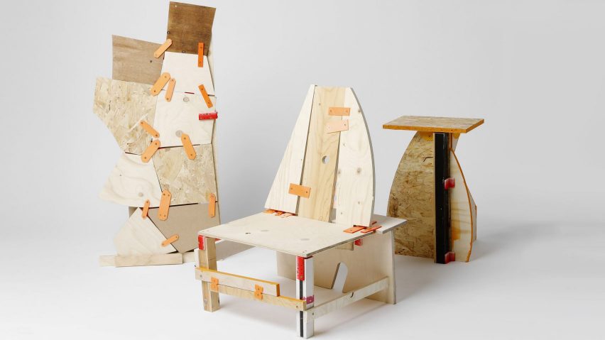 Furniture made from pieces of scrap wood using Furniture First Aid Kit by Yalan Dan