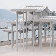New Office Works shelters Hong Kong pier with undulating steel canopy