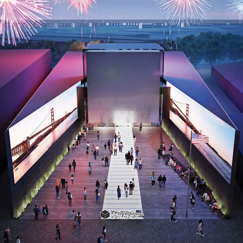 rendering of usa pavilion for world expo japan