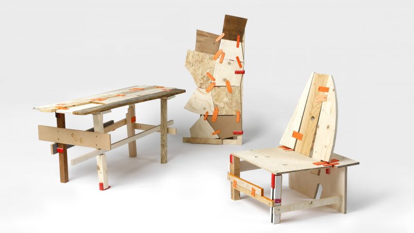 Furniture made from pieces of s، wood using Furniture First Aid Kit by Yalan Dan