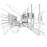 Concept sketch of Jianze Showroom in China by Yatofu