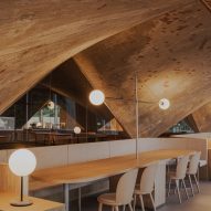 Interior of brutalist restaurant in Spain by Zooco Estudio