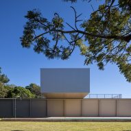 A residence in Brazil with movable screen
