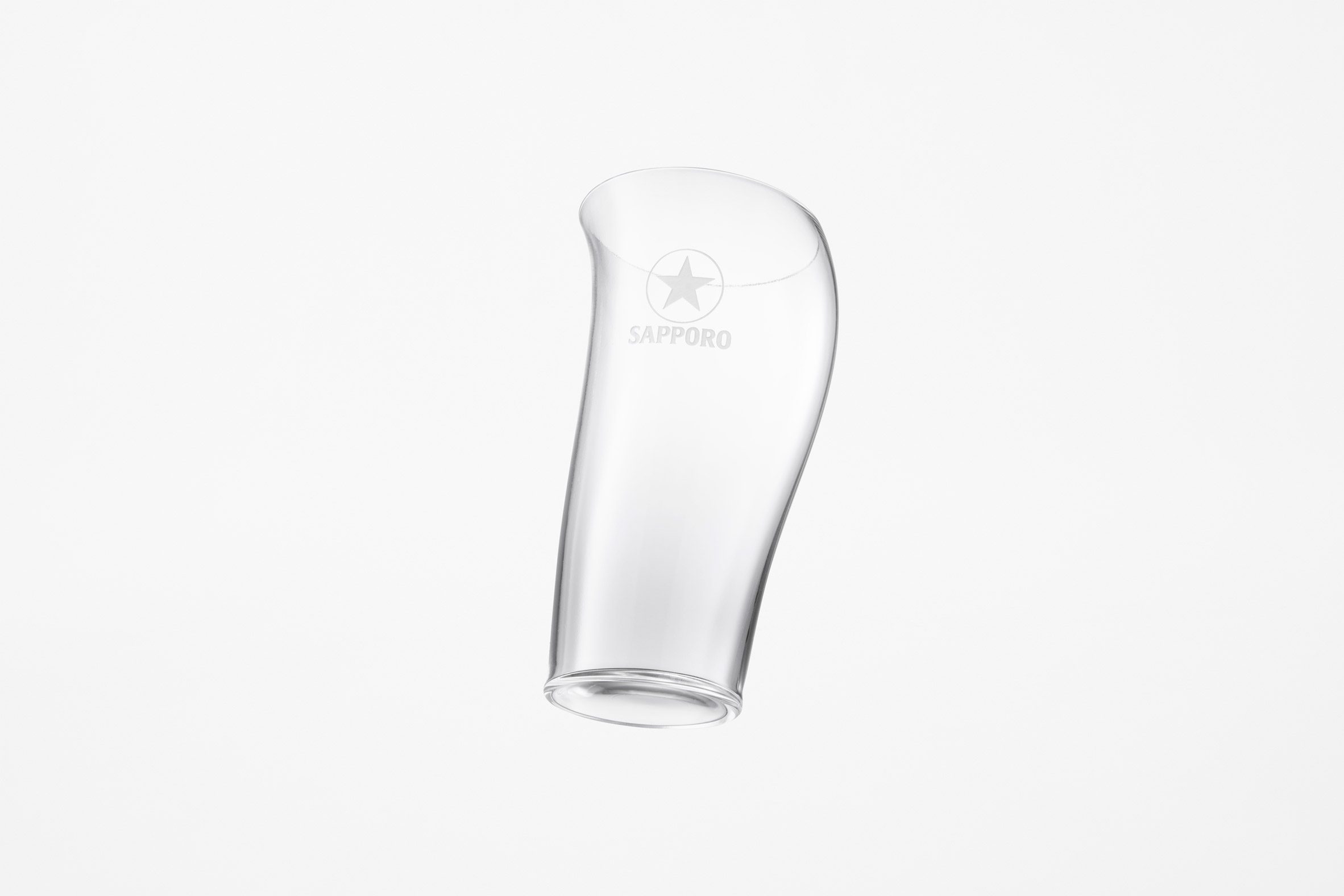 Empty beer glass designed by Nendo