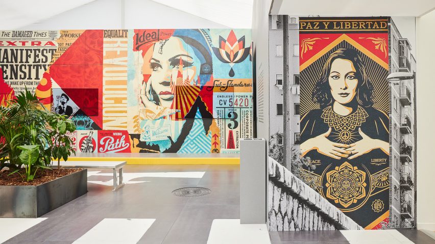 Shepard Fairey and LG OLED are exhibiting digital art works at Frieze Los Angeles