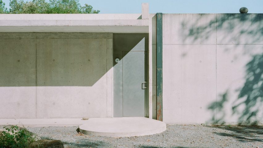 Exterior of French concrete house