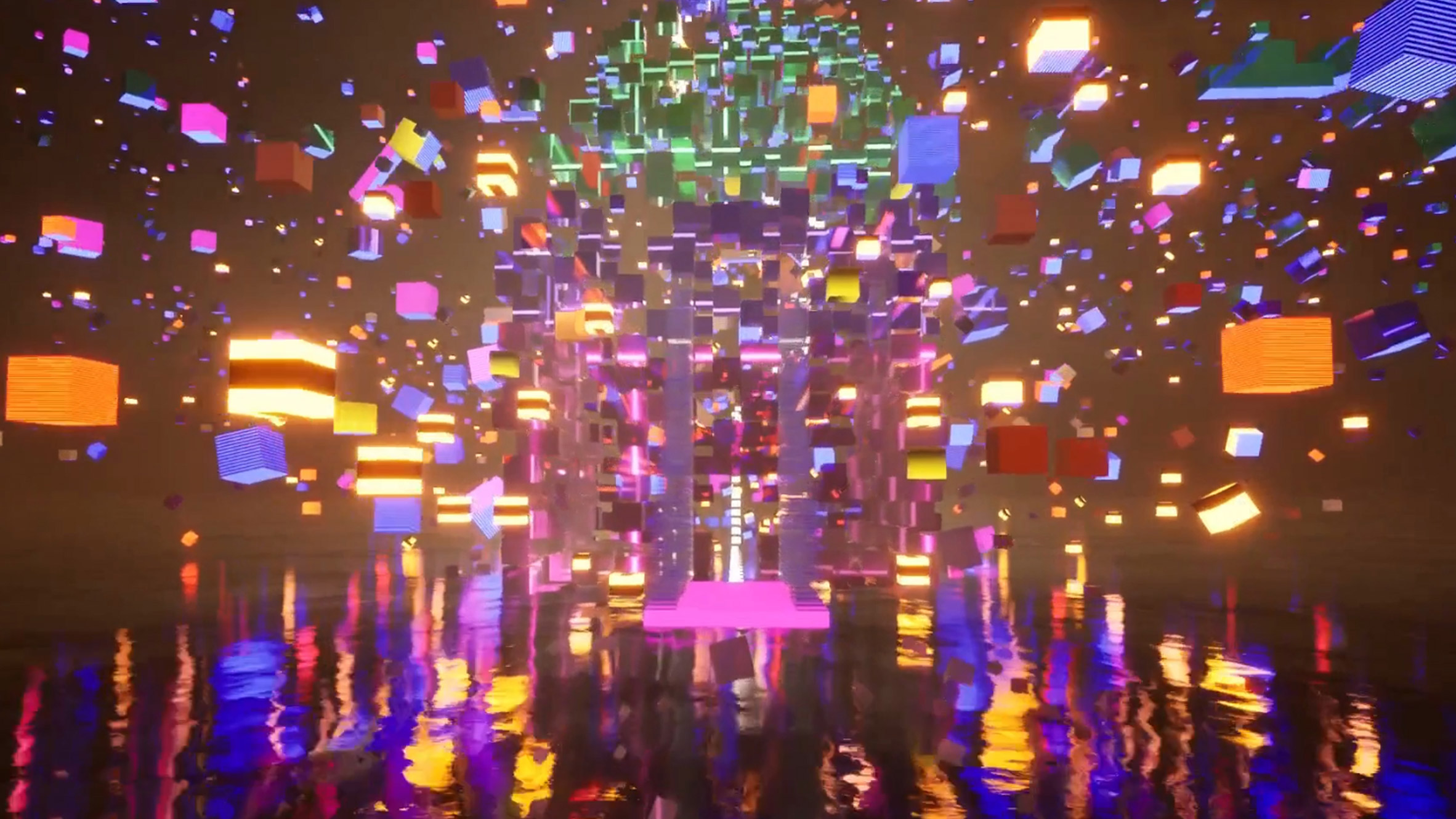 Visualisation of colourful video game