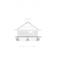 Elevation of the gable roof house