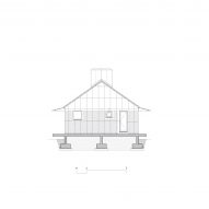 Elevation of the gable roof house