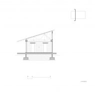 Section of the communal building at Hoji Gangneung by AOA Architect