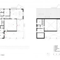 Plans of Cowshed by David Kohn Architects