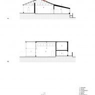 Section of Cowshed by David Kohn Architects