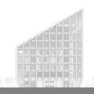 Elevation of the Bonfiglioli headquarters by Peter Pichler Architecture