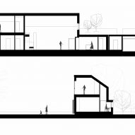 Section drawing of Casa 9 by LCA Architetti