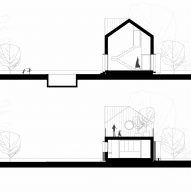 Section drawing of Casa 9 by LCA Architetti
