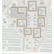 Roof plan of columbarium complex by BDR Architekci