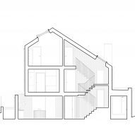 Section drawing of Kingston Villa by Fletcher Crane Architects