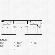 Mezzanine floor plan of House for Young Families by H-H Studio
