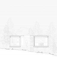 Section drawing of I/O Cabin by Erling Berg