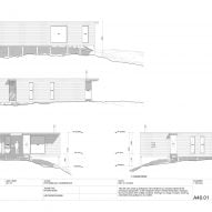 Elevation drawings of I/O Cabin by Erling Berg