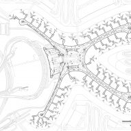 Floor plan drawing of Terminal A at Zayed International Airport by KPF