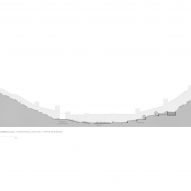 Section drawing of La Hoya Park by Kauh Arquitectura