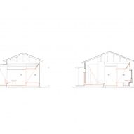 Section drawing of House in Toyama by NYAWA