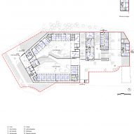 Plan drawing of Samuel Paty School by Ateliers O-S and NAS Architecture