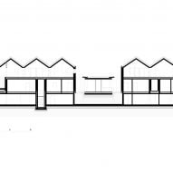 Section drawing of Clinic in Anif by Steiner Architecture