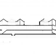 Section drawing of Clinic in Anif by Steiner Architecture