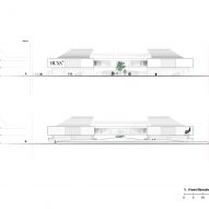 Elevation drawing of The H Residence by Tariq Khayyat Design Partners