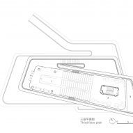Second floor plan of Yunhai Forest Service Station by Line+ Studio