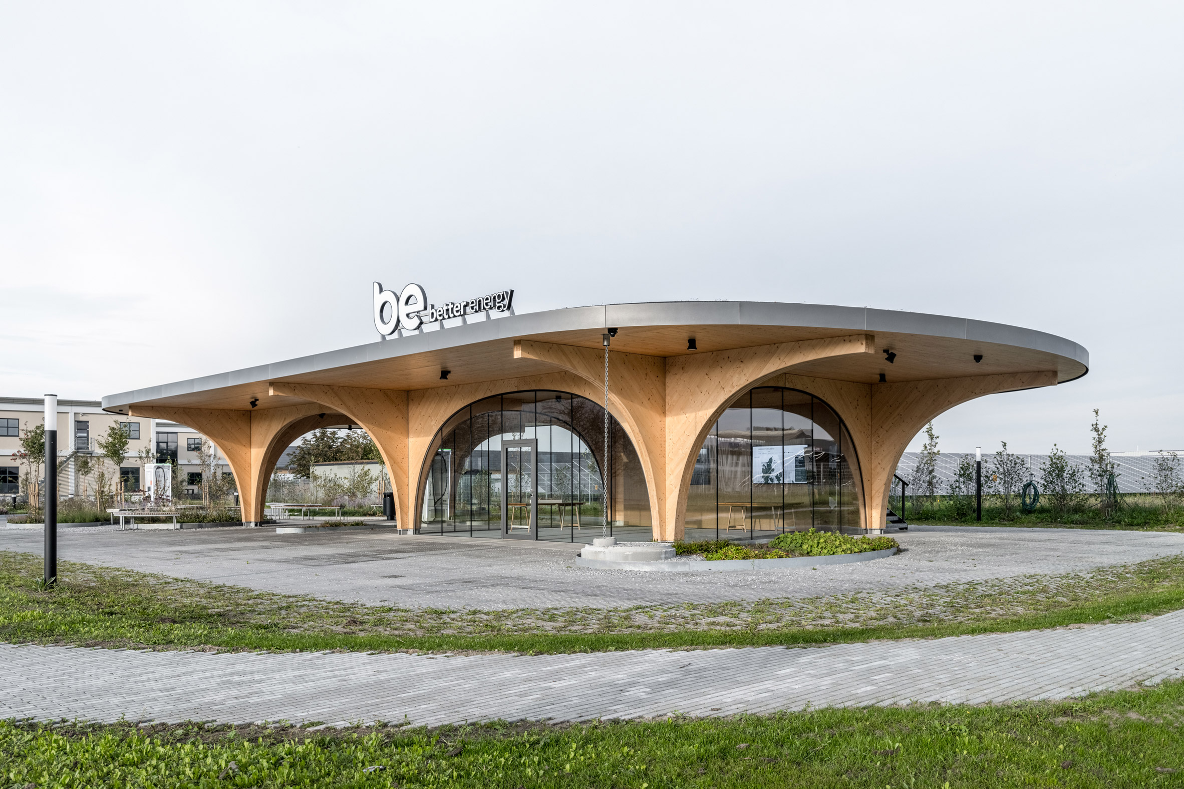 CLT structure of EV Charging Station by EFFEKT in Denmark