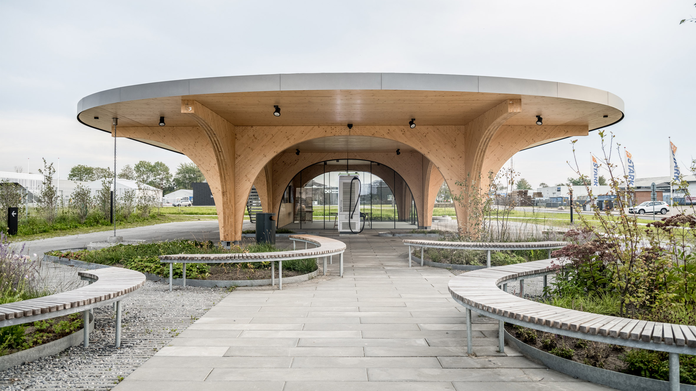 EFFEKT designs park-like charging station for electric vehicles in Denmark - Vimarsana News