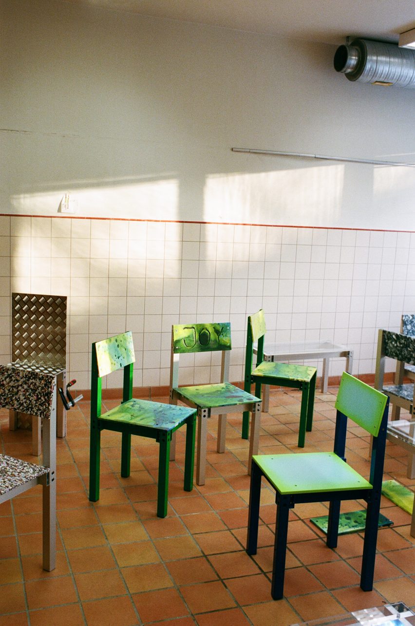 Joy Objects chairs in Fredrik Paulsen's studio