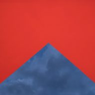 A red wedge surrounding sky