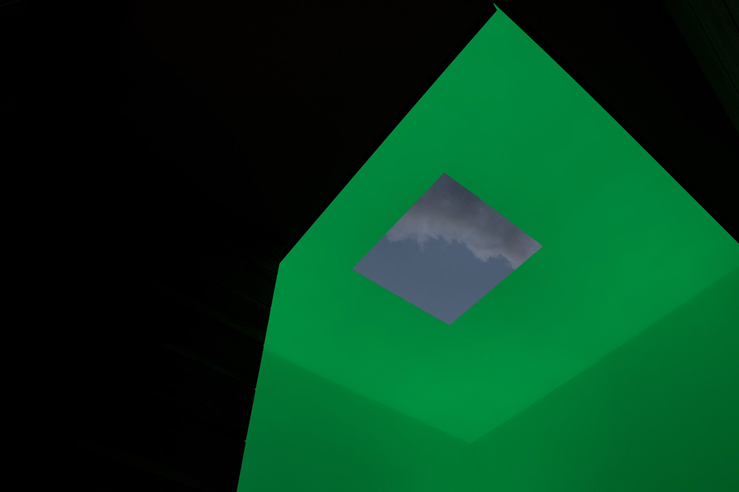 Skylight surrounded by green