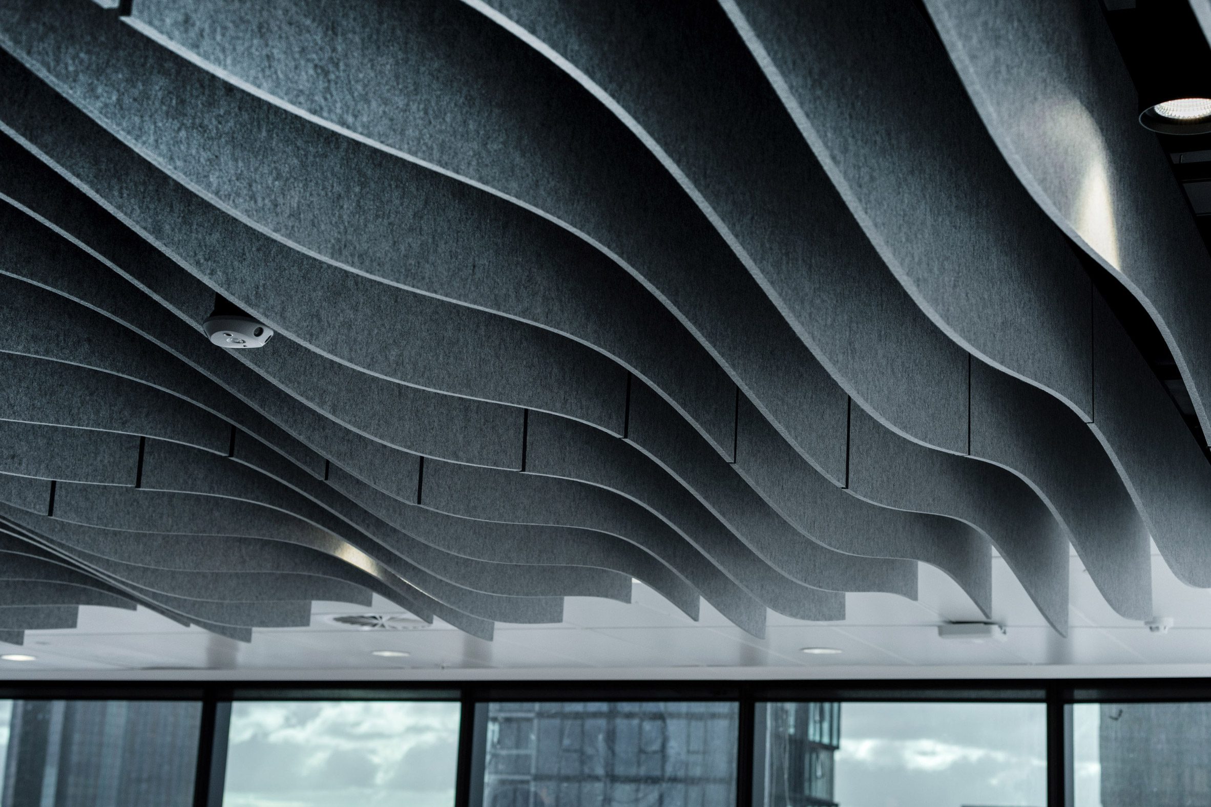 Frontier acoustic ceiling panels by Autex Acoustics