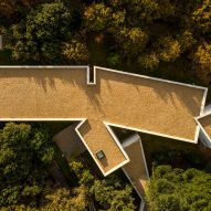 Aerial view of the Álvaro Siza Wing at the Serralves Museum