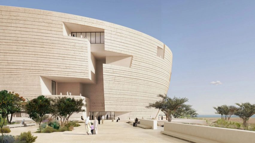 Concrete museum Qatari island