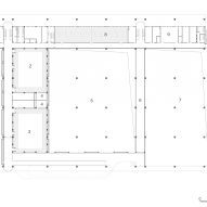 Floor plan of Hexi Sports Field by The Architectural Design and Research Institute of Zhejiang University (UAD)