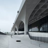 Concrete vaults support rooftop football pitch in China by UAD