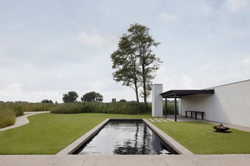 View of garden at Belgian home by Stef Claes