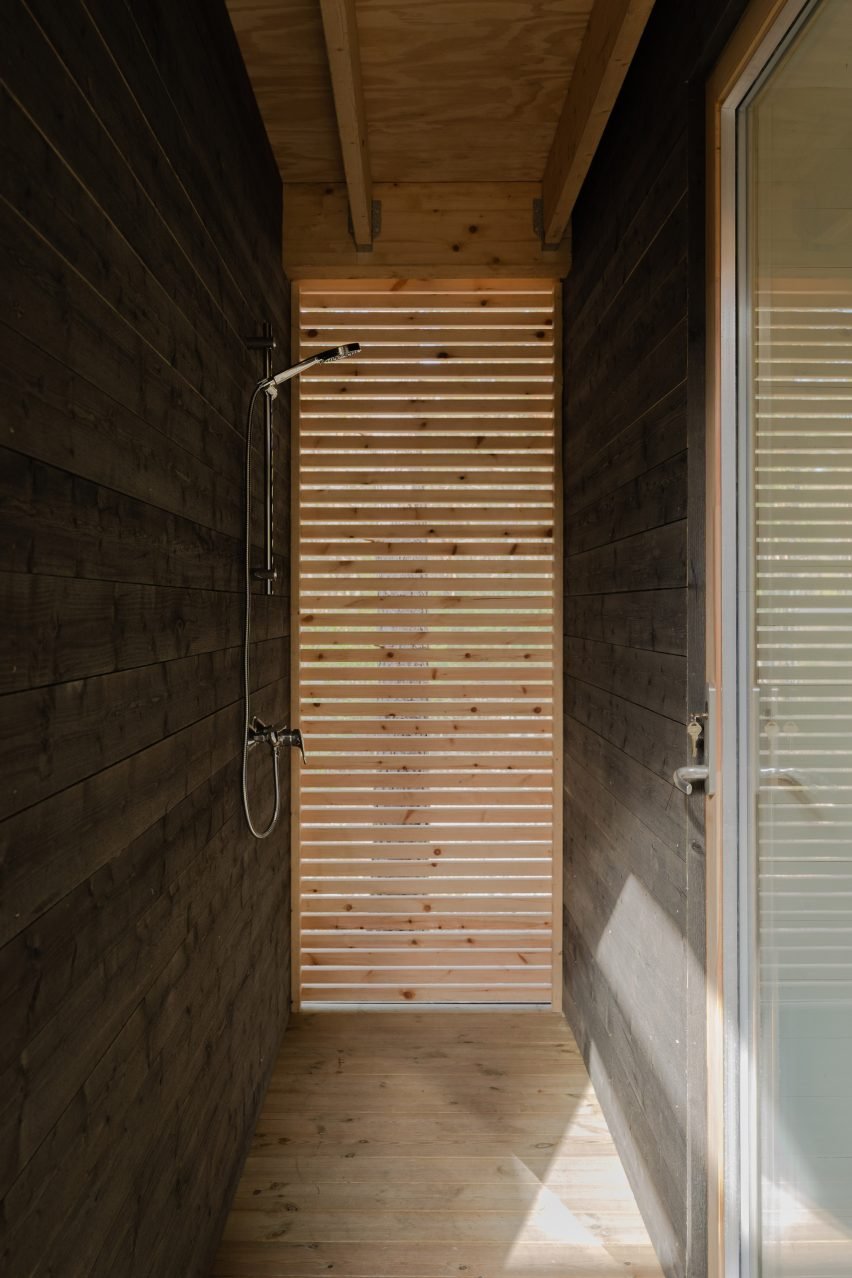 Shower room within I/O Cabin in Norway