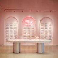 Gharib Studio outfits Austin jewellery store with pink walls and arches