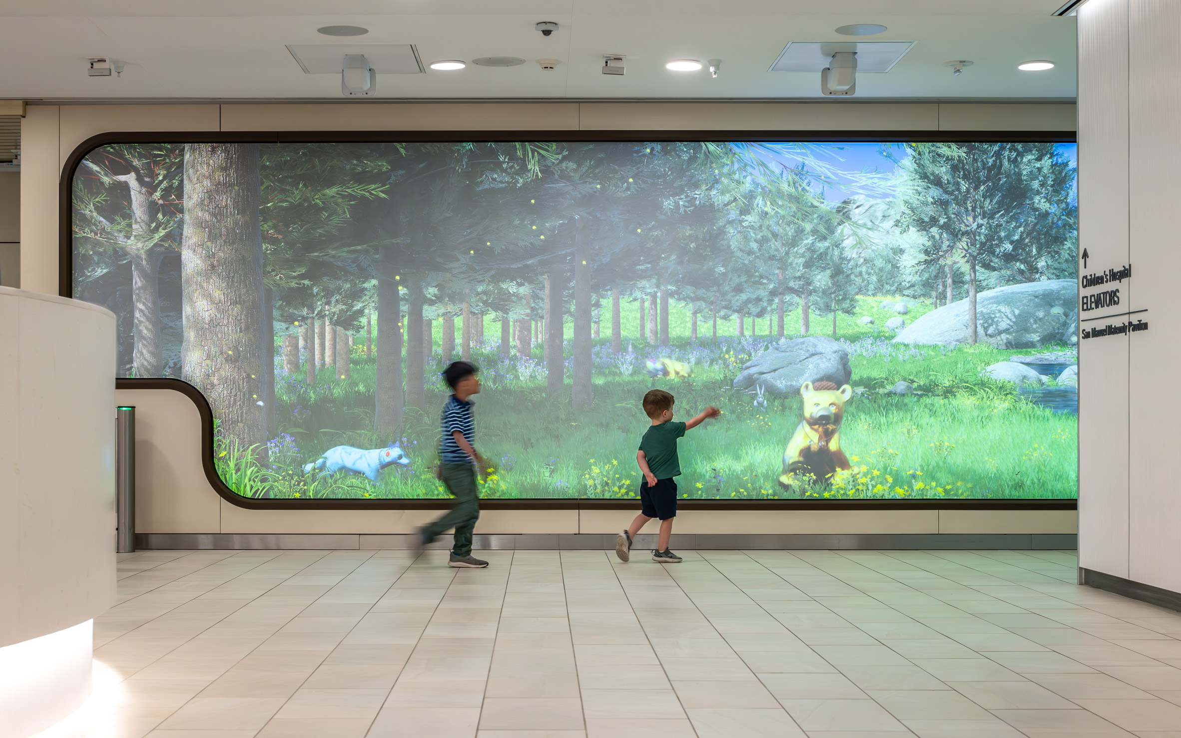 Digital display in hospital