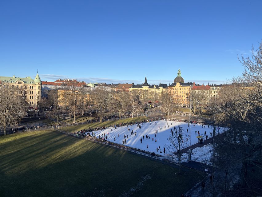 Ice skating in Stockholm for Design Week