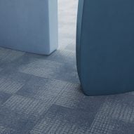 Image of the Modulyss Modus carpet tile in Fade in shades of blue and grey