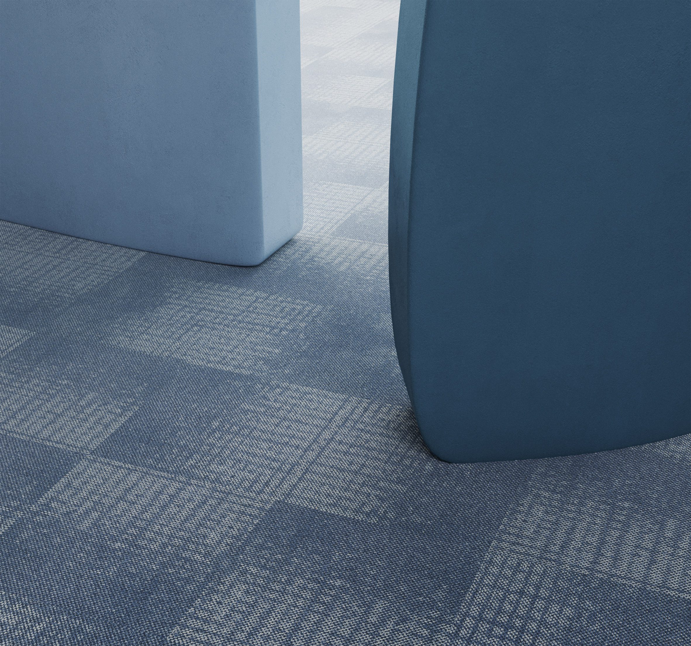 Image of the Modulyss Modus carpet tile in Fade in shades of blue and grey